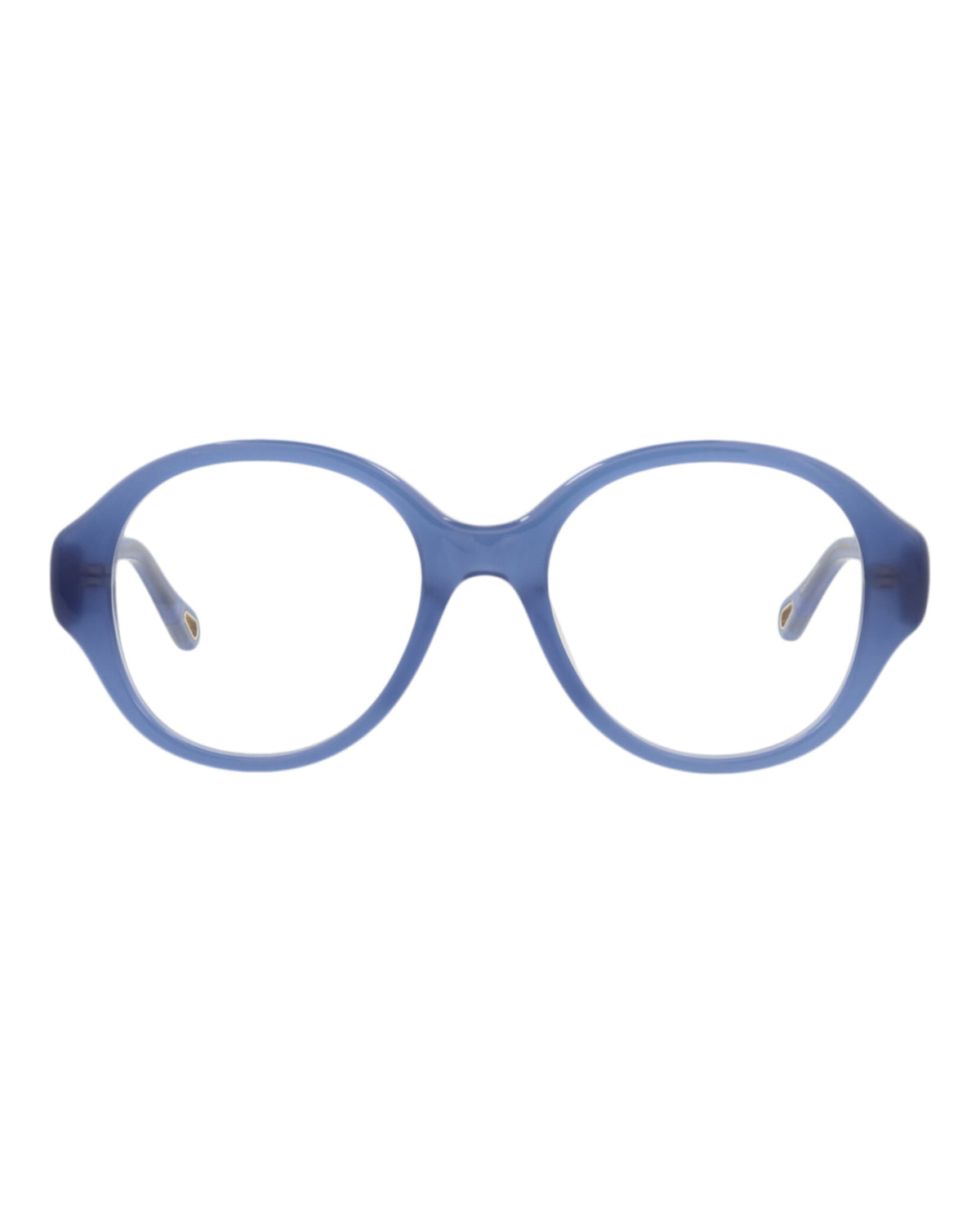 Chloé Womens Round/Oval Blue Blue Transparent Fashion Designer Eyewear