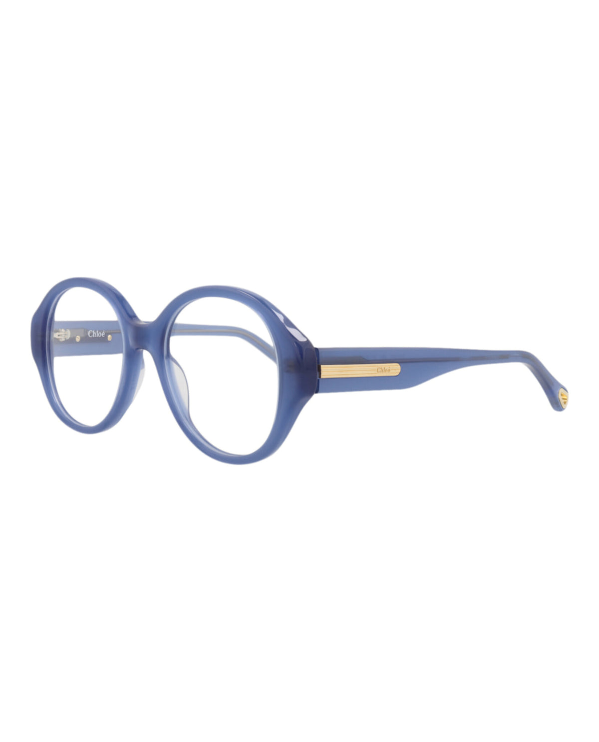Chloé Womens Round/Oval Blue Blue Transparent Fashion Designer Eyewear