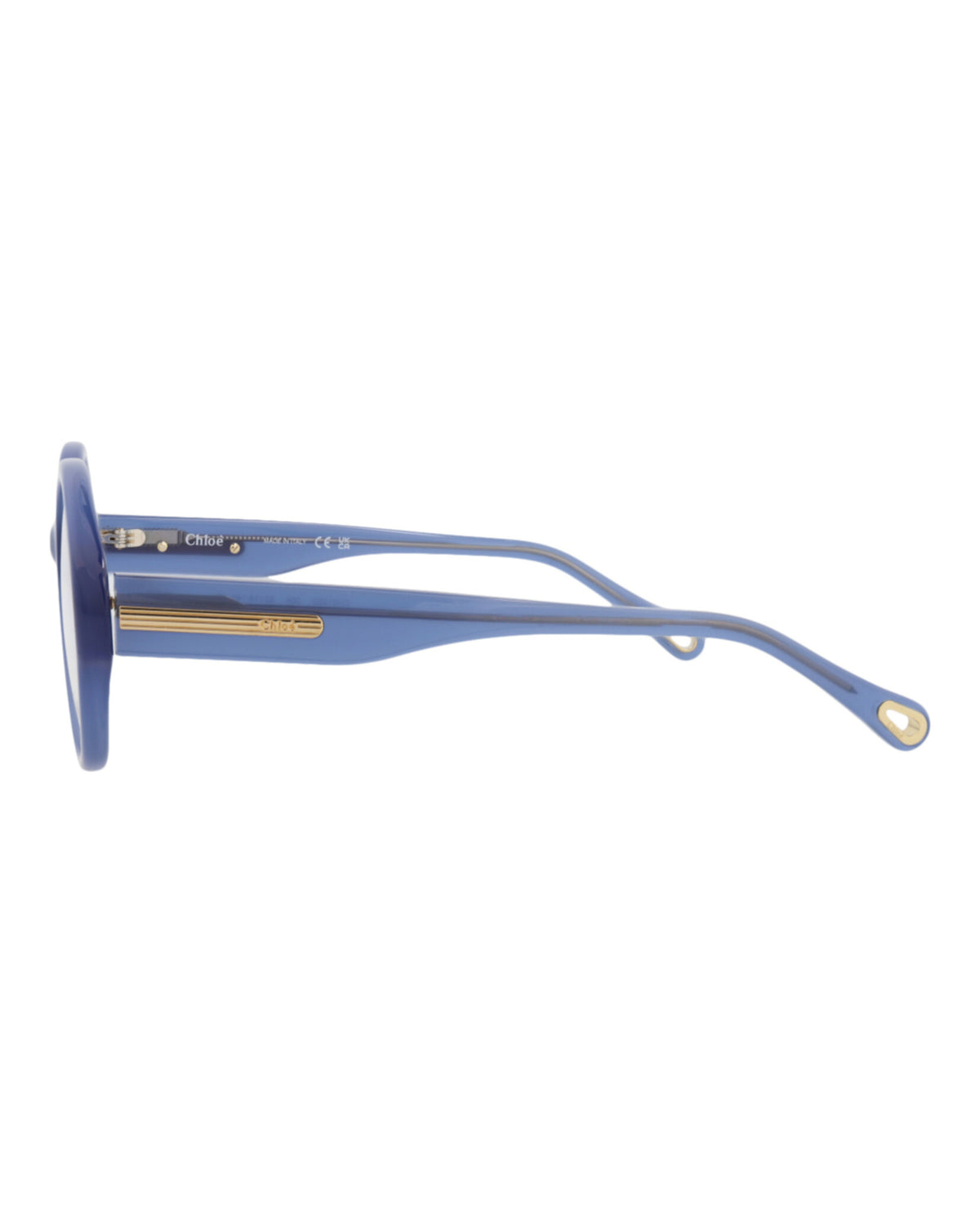 Chloé Womens Round/Oval Blue Blue Transparent Fashion Designer Eyewear
