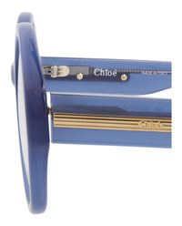 Chloé Womens Round/Oval Blue Blue Transparent Fashion Designer Eyewear