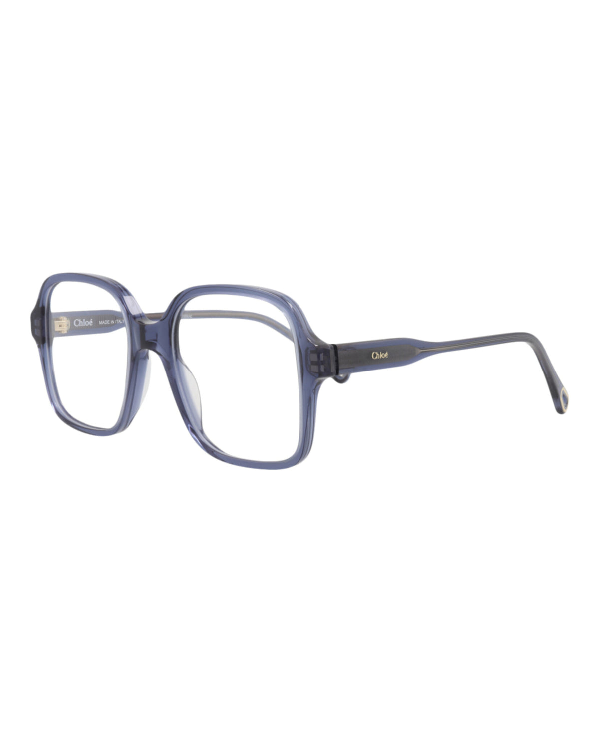 Chloé Womens Square/Rectangle Blue Blue Transparent Fashion Designer Eyewear