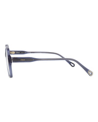 Chloé Womens Square/Rectangle Blue Blue Transparent Fashion Designer Eyewear