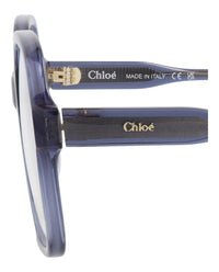 Chloé Womens Square/Rectangle Blue Blue Transparent Fashion Designer Eyewear