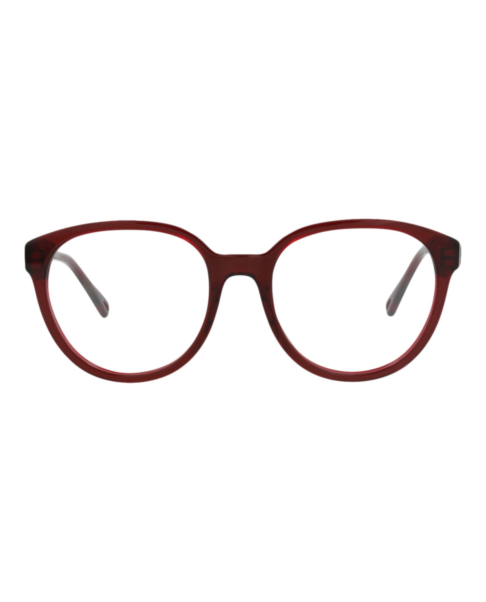 Chloé Chloé Womens Round/Oval Burgundy Burgundy Transparent Fashion Designer Eyewear