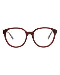 Chloé Chloé Womens Round/Oval Burgundy Burgundy Transparent Fashion Designer Eyewear