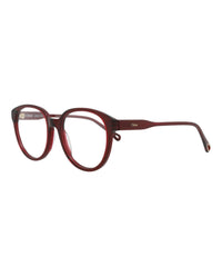 Chloé Chloé Womens Round/Oval Burgundy Burgundy Transparent Fashion Designer Eyewear