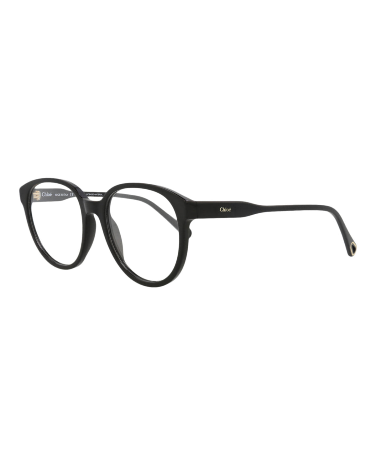 Chloé Womens Round/Oval Black Black Transparent Fashion Designer Eyewear