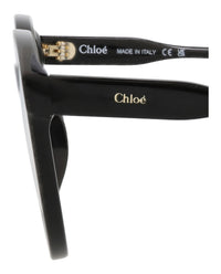 Chloé Womens Round/Oval Black Black Transparent Fashion Designer Eyewear
