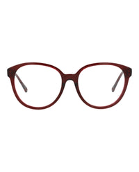 Chloé Chloé Womens Round/Oval Burgundy Burgundy Transparent Fashion Designer Eyewear