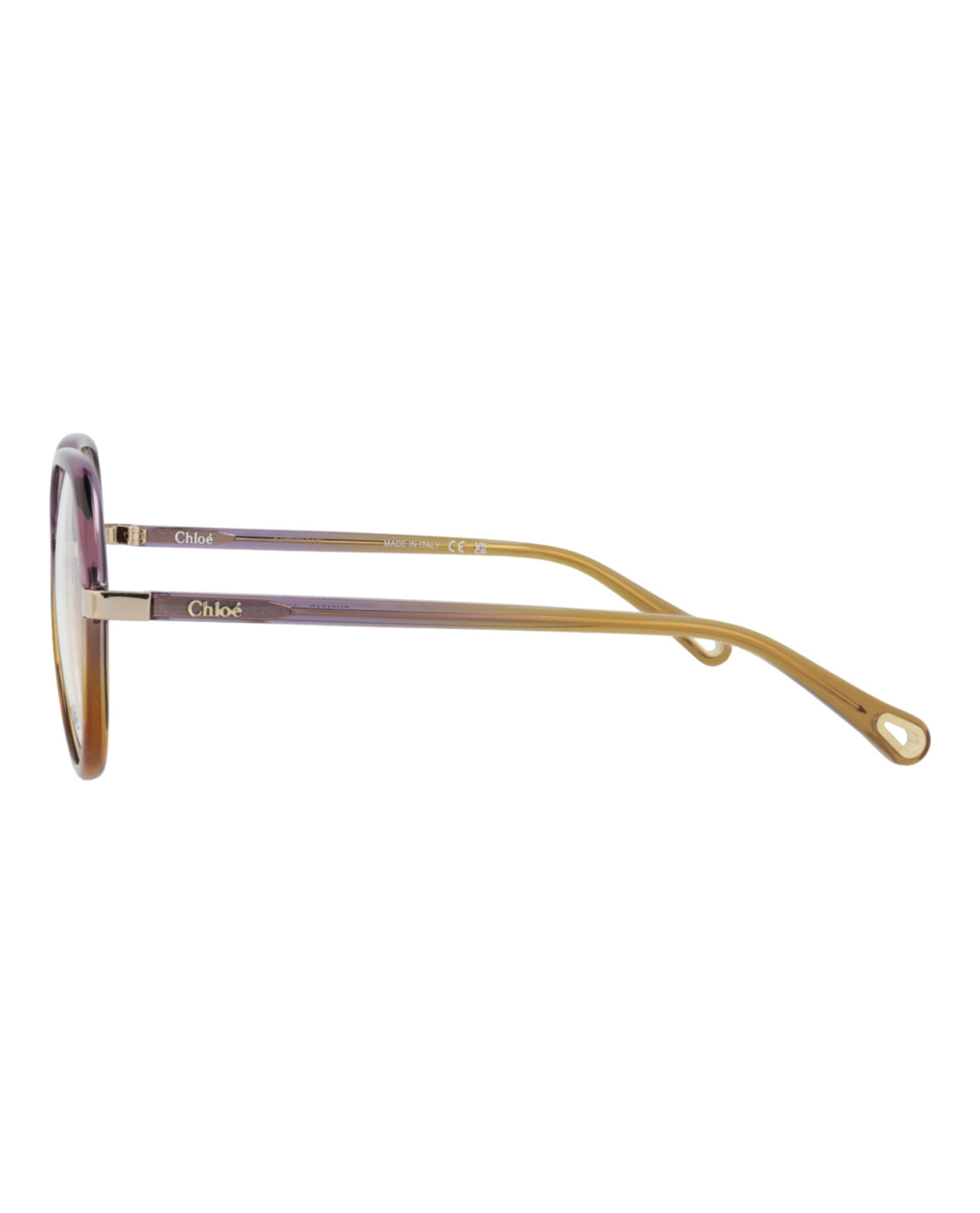 Chloé Chloé Womens Round/Oval Violet Violet Transparent Fashion Designer Eyewear