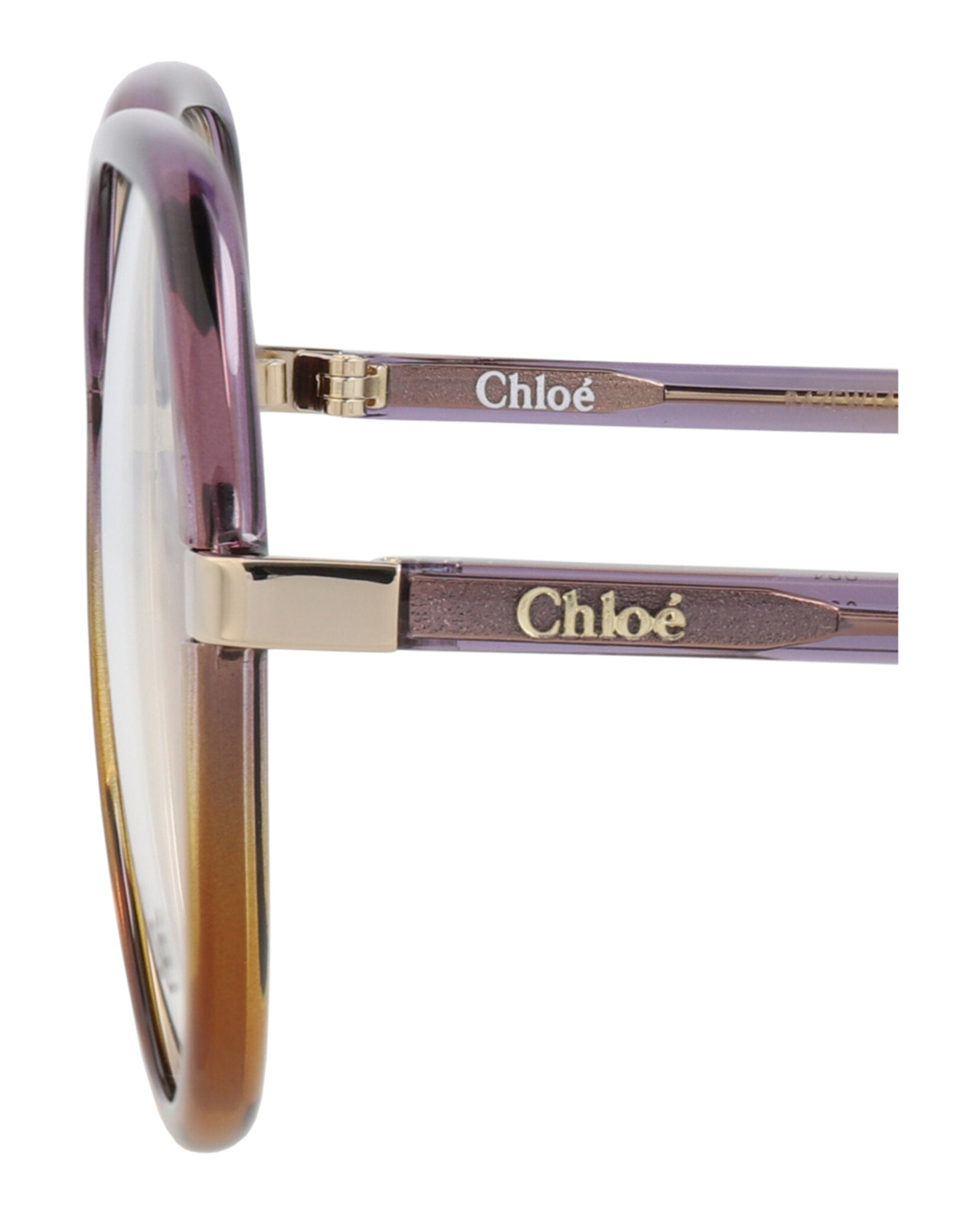 Chloé Chloé Womens Round/Oval Violet Violet Transparent Fashion Designer Eyewear