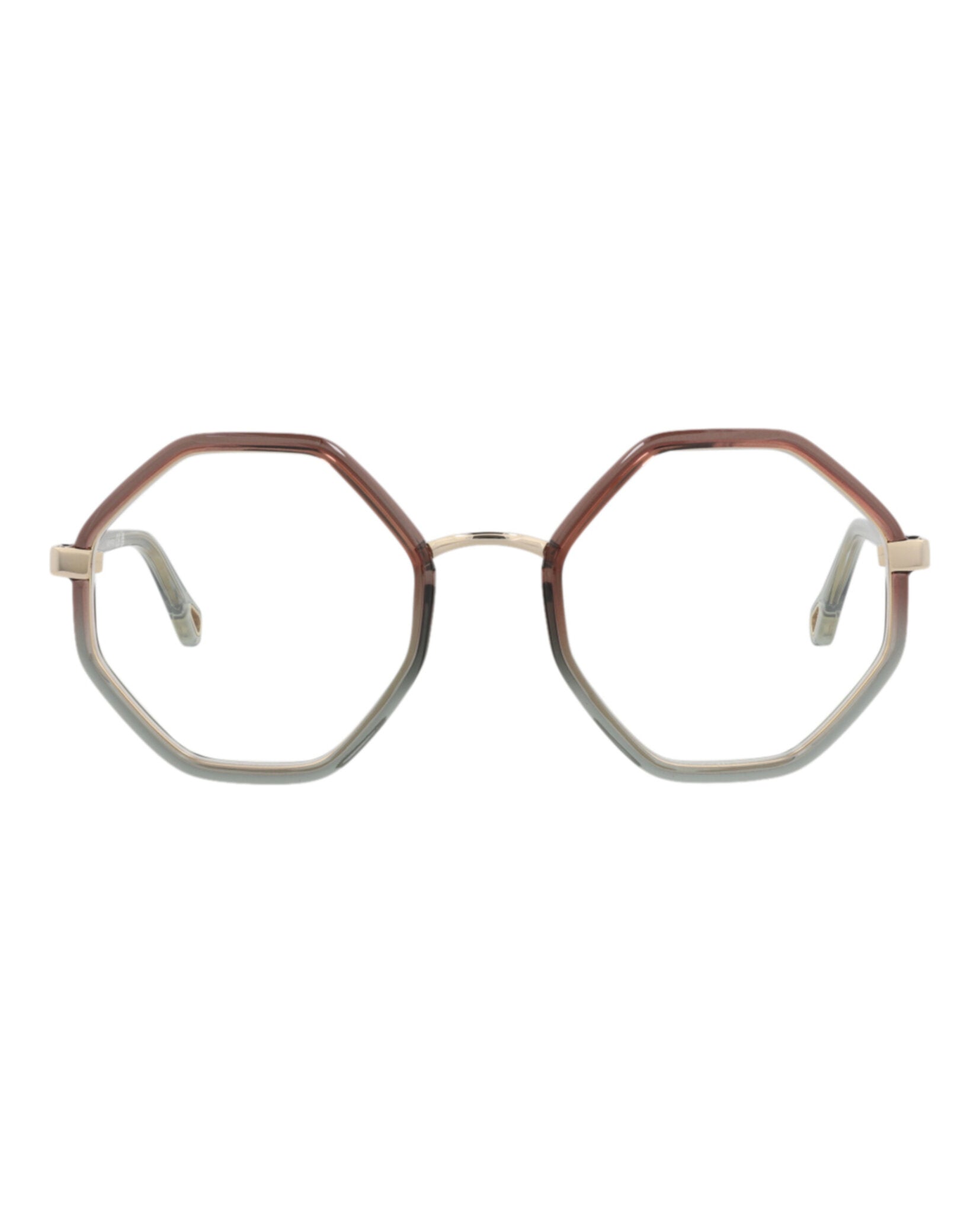 Chloé Chloé Womens Round/Oval Brown Brown Transparent Fashion Designer Eyewear