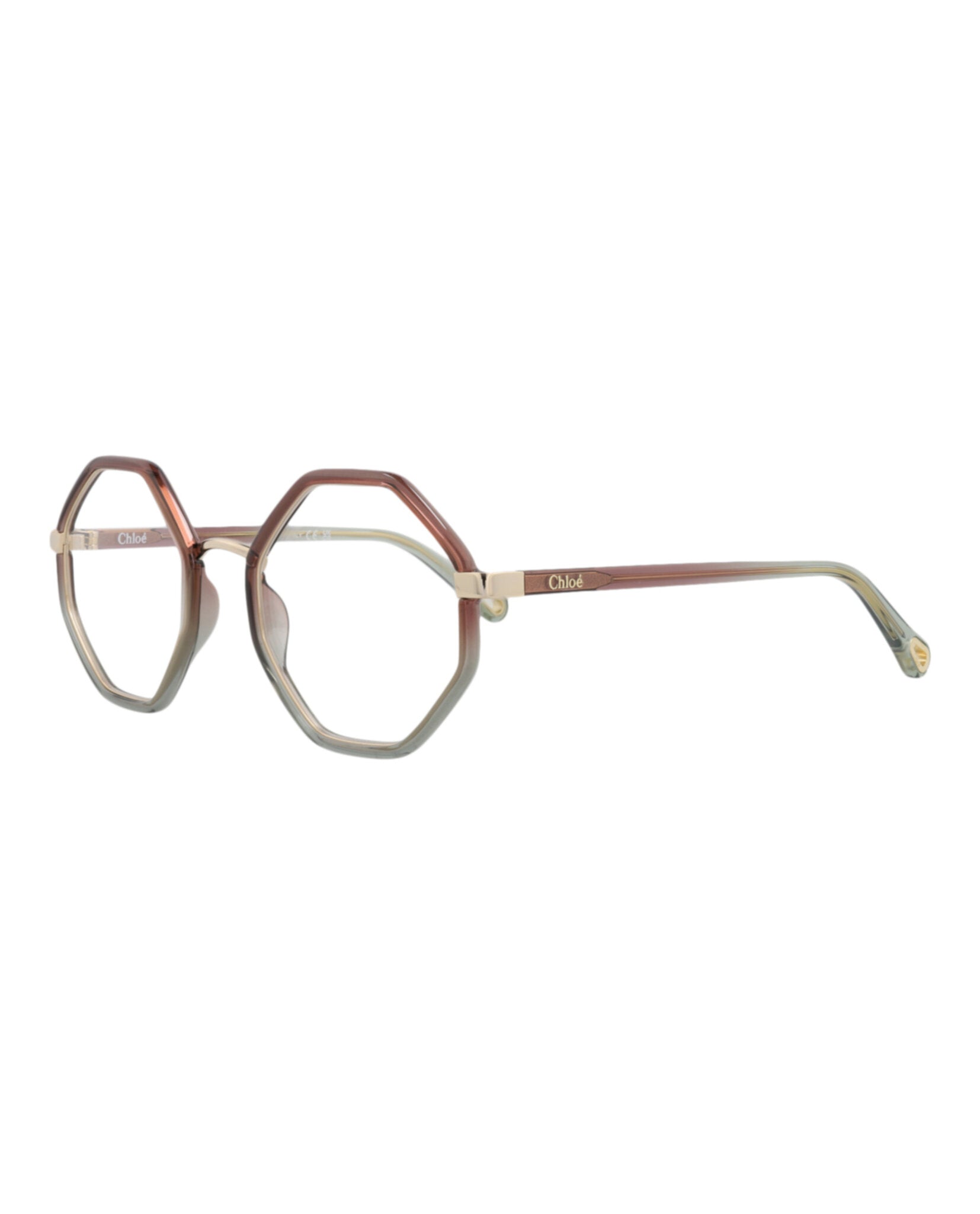 Chloé Chloé Womens Round/Oval Brown Brown Transparent Fashion Designer Eyewear