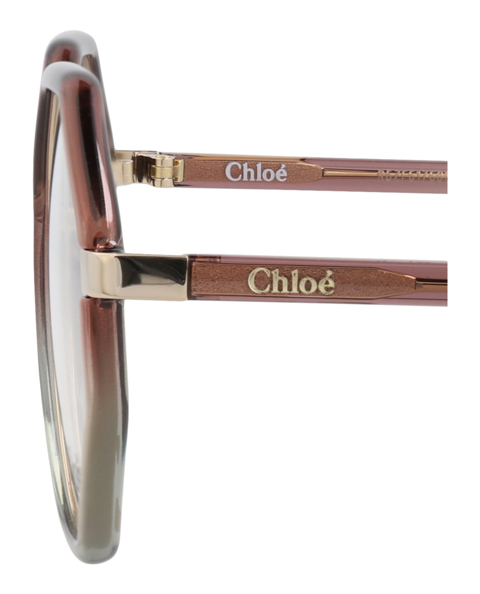 Chloé Chloé Womens Round/Oval Brown Brown Transparent Fashion Designer Eyewear