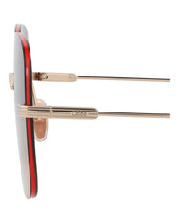 Chloé Womens Square/Rectangle Gold Gold Brown Fashion Designer Eyewear