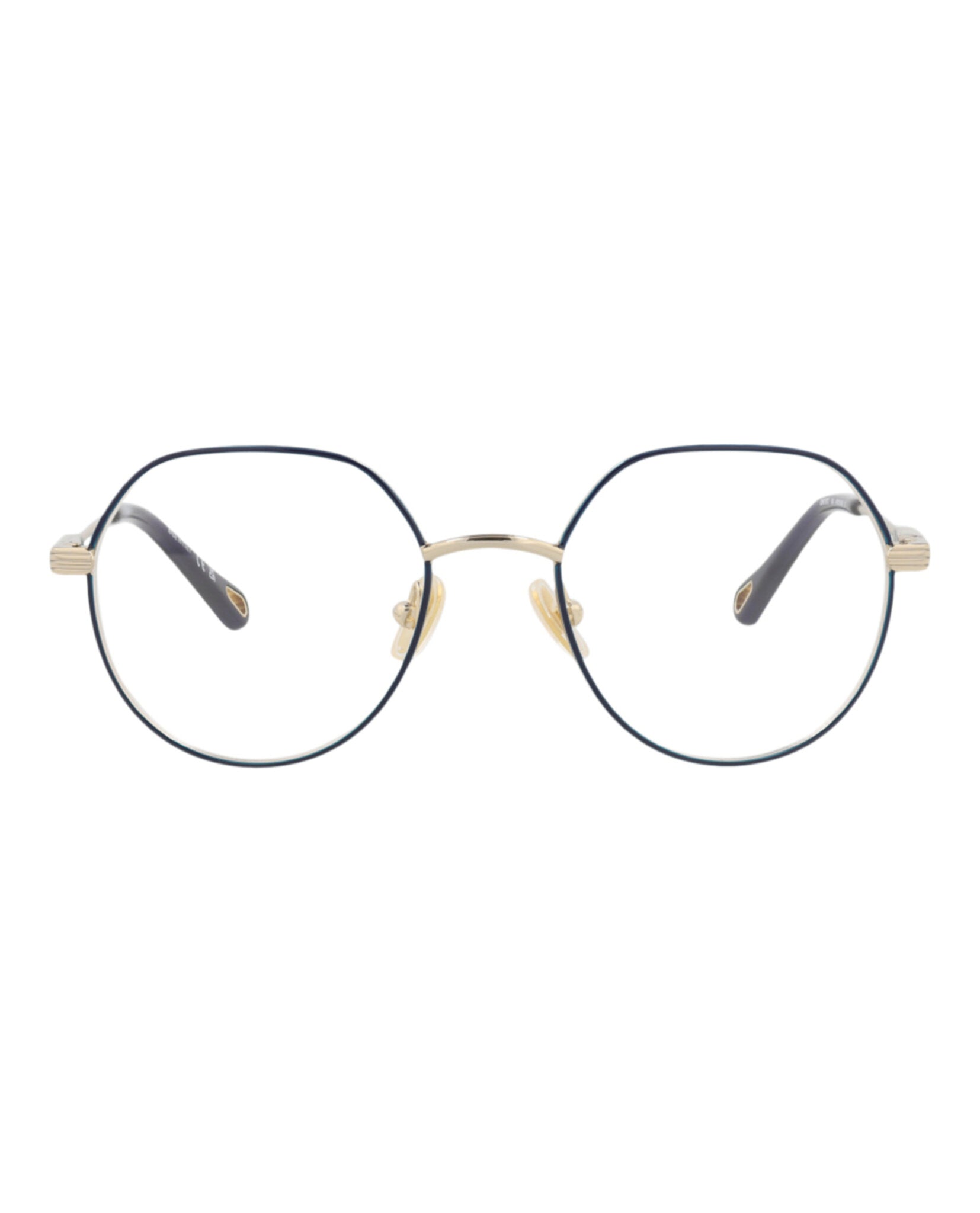 Chloé Chloé Womens Round/Oval Gold Gold Transparent Fashion Designer Eyewear