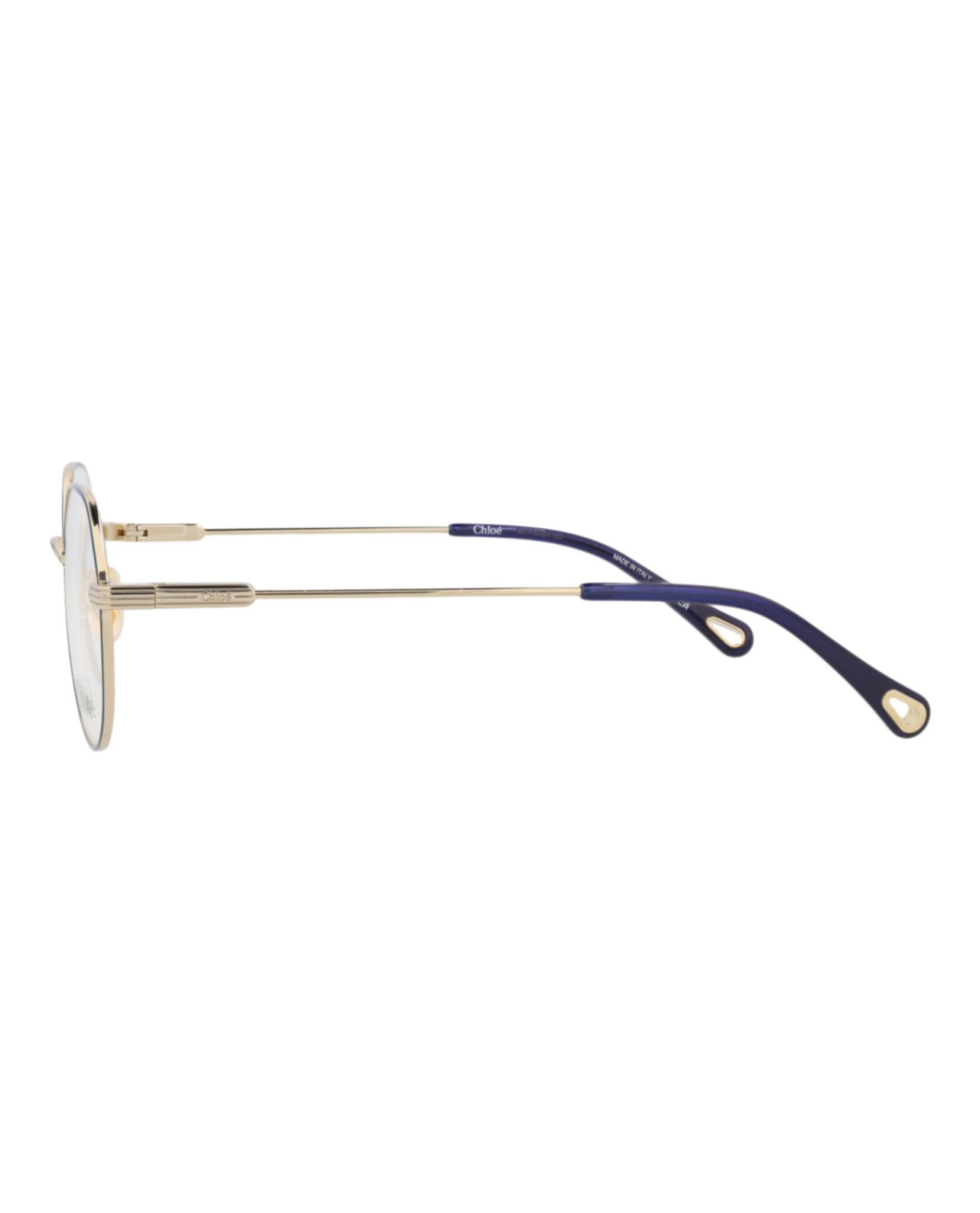 Chloé Chloé Womens Round/Oval Gold Gold Transparent Fashion Designer Eyewear