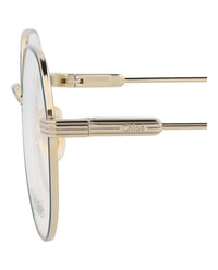 Chloé Chloé Womens Round/Oval Gold Gold Transparent Fashion Designer Eyewear