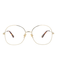 Chloé Womens Round/Oval Gold Gold Transparent Fashion Designer Eyewear