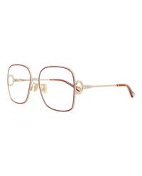 Chloé Chloé Womens Square/Rectangle Gold Gold Transparent Fashion Designer Eyewear