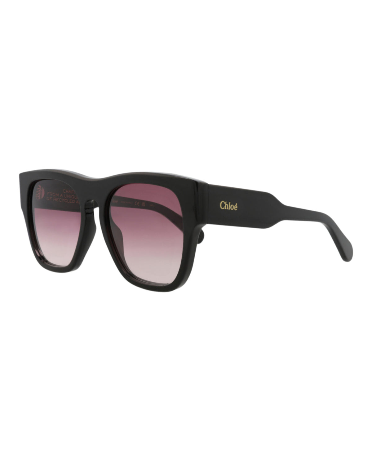 Chloé Chloé Womens Square/Rectangle Black Black Red Fashion Designer Eyewear