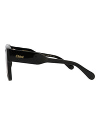 Chloé Chloé Womens Square/Rectangle Black Black Red Fashion Designer Eyewear