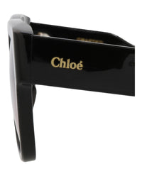 Chloé Chloé Womens Square/Rectangle Black Black Red Fashion Designer Eyewear