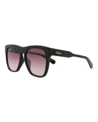 Chloé Womens Square/Rectangle Black Black Red Fashion Designer Eyewear