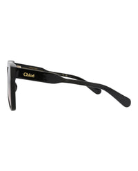 Chloé Womens Square/Rectangle Black Black Red Fashion Designer Eyewear