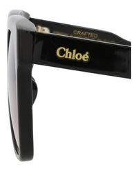 Chloé Womens Square/Rectangle Black Black Red Fashion Designer Eyewear