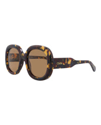 Chloé Womens Square/Rectangle Burgundy Burgundy Brown Fashion Designer Eyewear