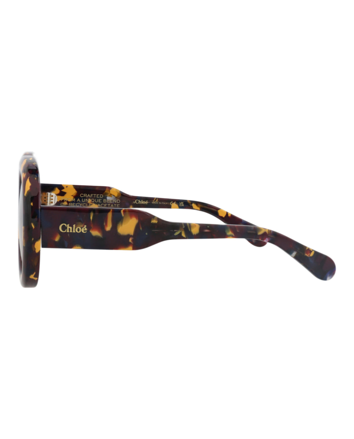 Chloé Womens Square/Rectangle Burgundy Burgundy Brown Fashion Designer Eyewear