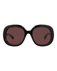 Chloé Womens Square/Rectangle Havana Havana Violet Fashion Designer Eyewear