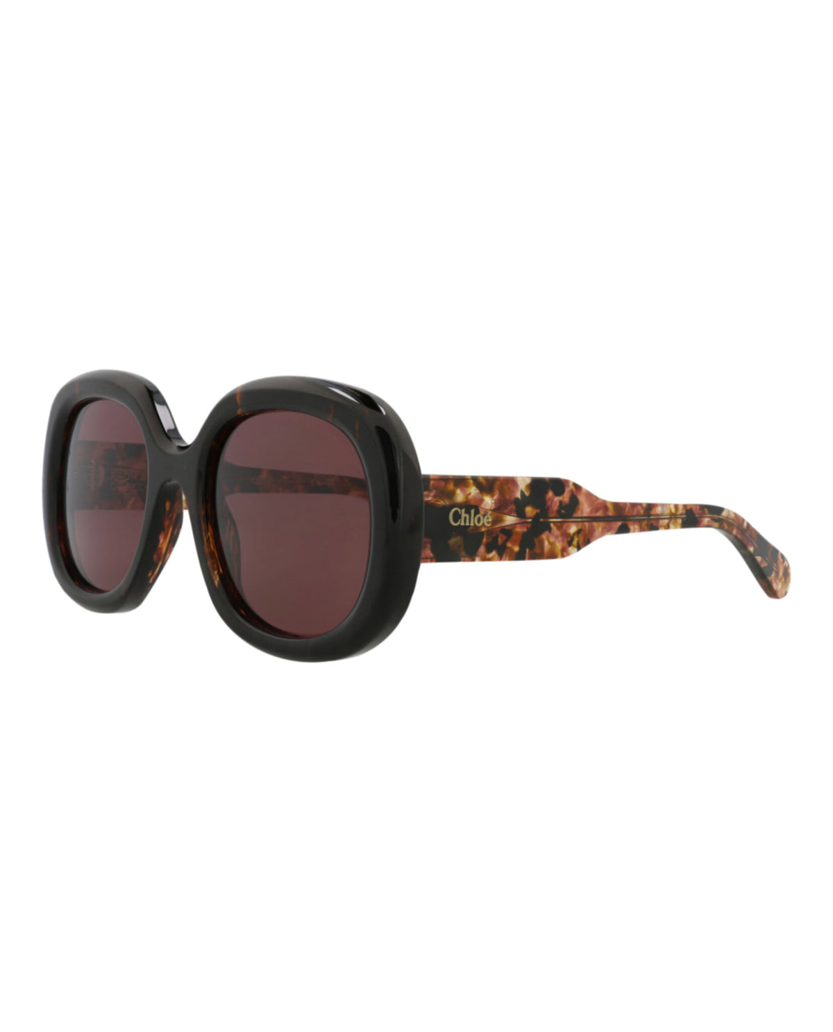 Chloé Womens Square/Rectangle Havana Havana Violet Fashion Designer Eyewear