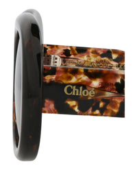 Chloé Womens Square/Rectangle Havana Havana Violet Fashion Designer Eyewear