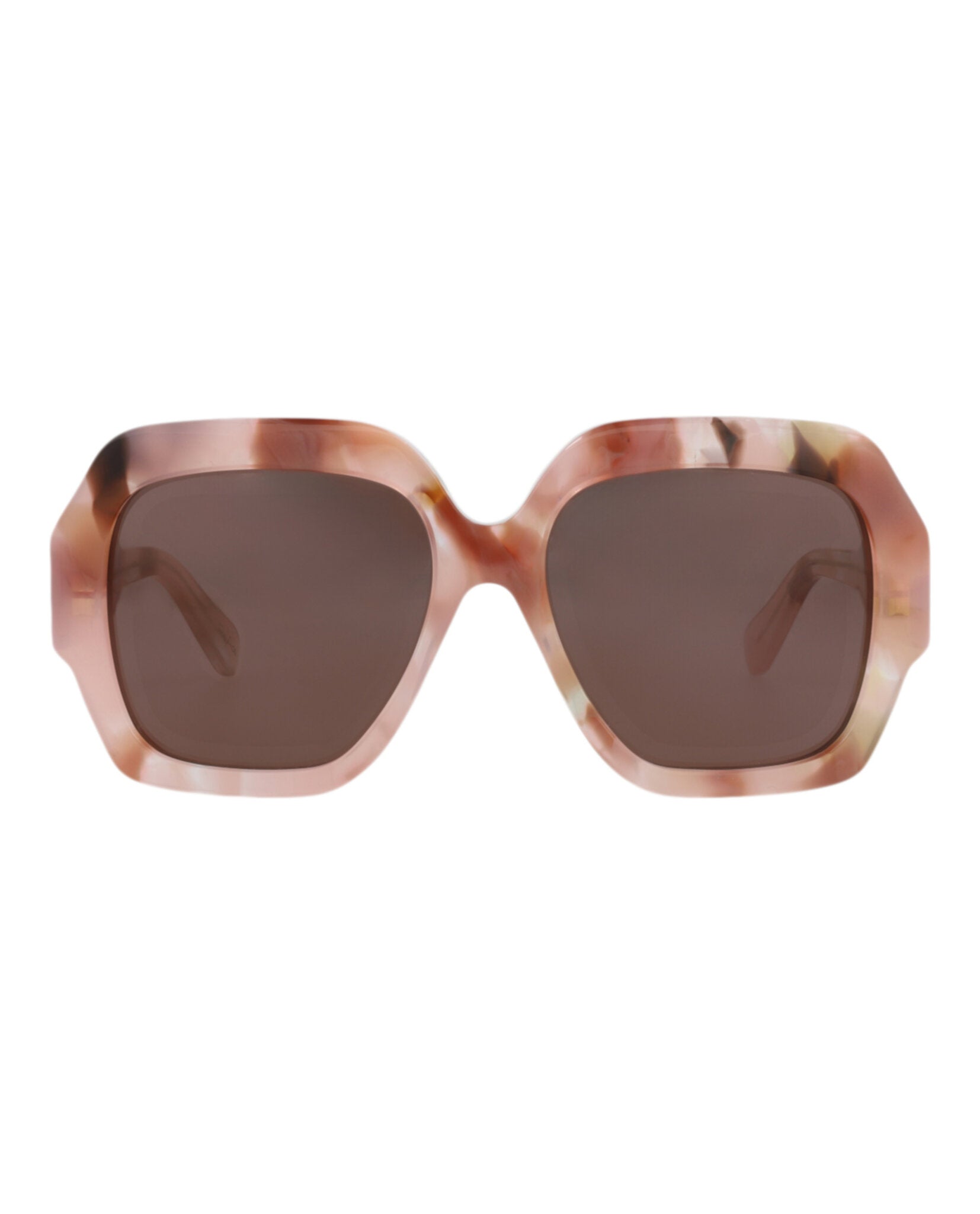 Chloé Chloé Womens Square/Rectangle Pink Pink Brown Fashion Designer Eyewear