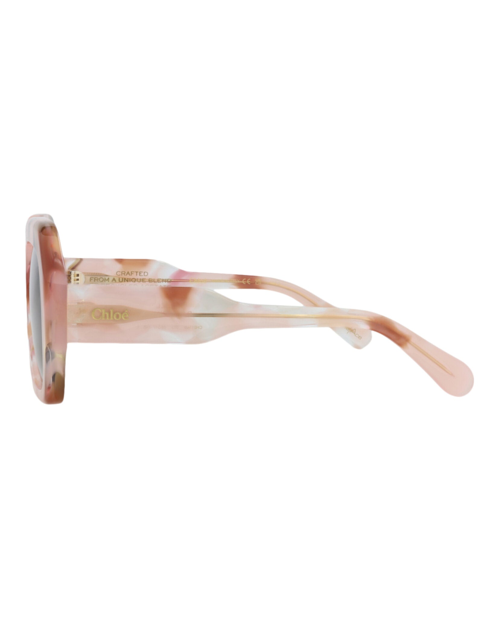 Chloé Chloé Womens Square/Rectangle Pink Pink Brown Fashion Designer Eyewear
