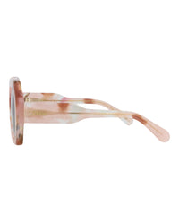 Chloé Chloé Womens Square/Rectangle Pink Pink Brown Fashion Designer Eyewear