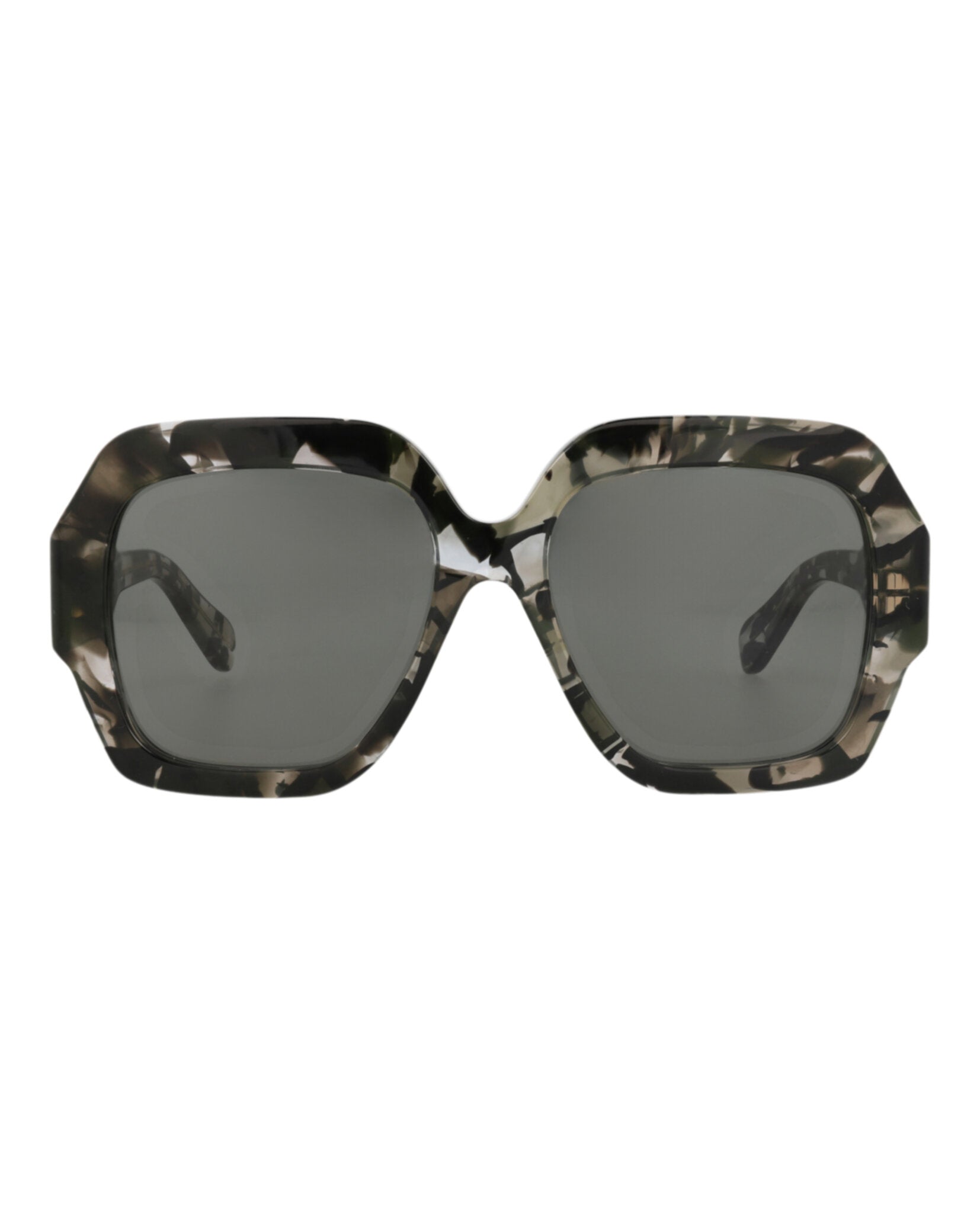Chloé Chloé Womens Square/Rectangle Green Green Grey Fashion Designer Eyewear