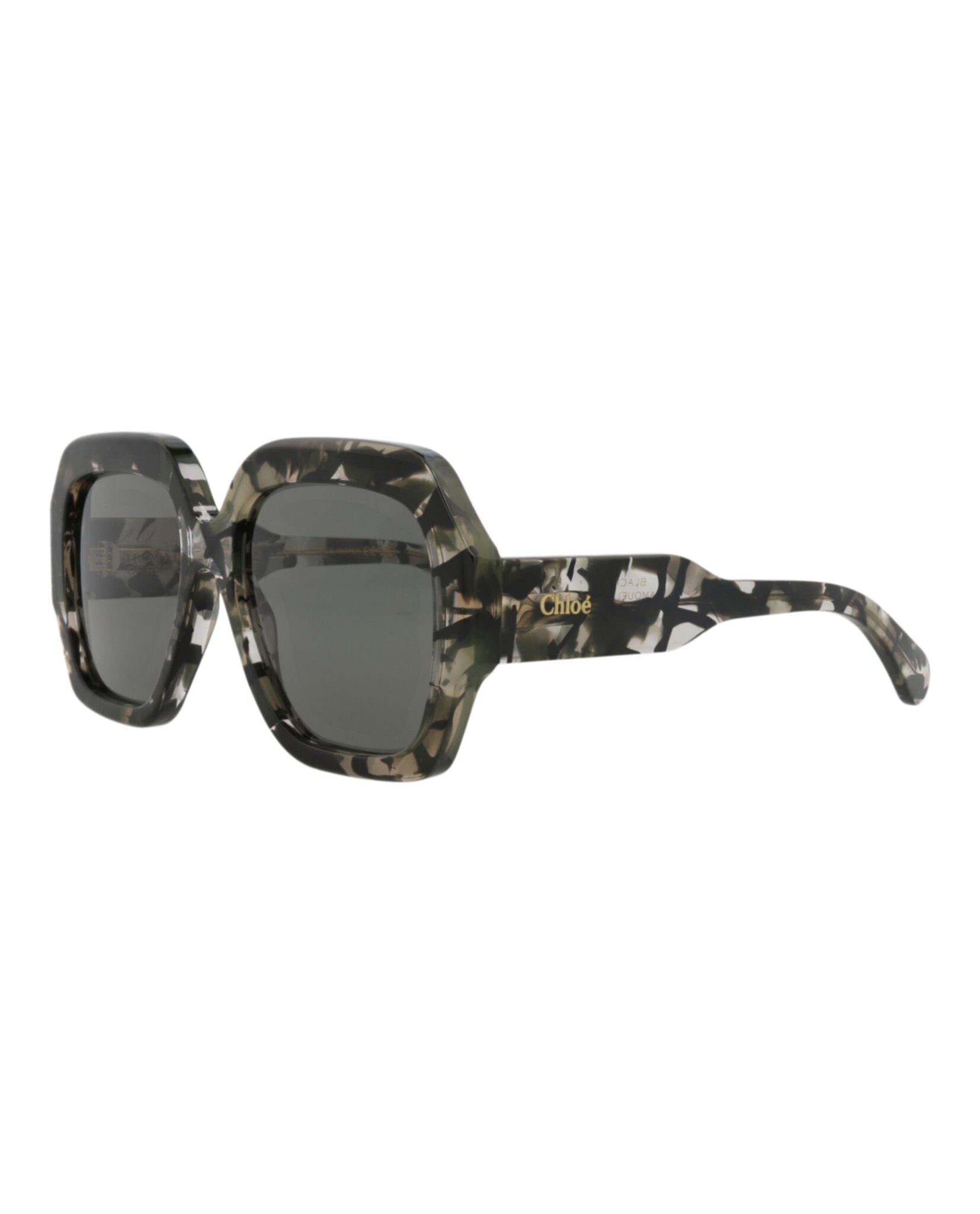 Chloé Chloé Womens Square/Rectangle Green Green Grey Fashion Designer Eyewear