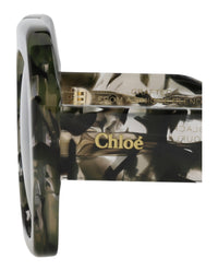 Chloé Chloé Womens Square/Rectangle Green Green Grey Fashion Designer Eyewear