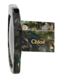 Chloé Chloé Womens Square/Rectangle Green Green Grey Fashion Designer Eyewear