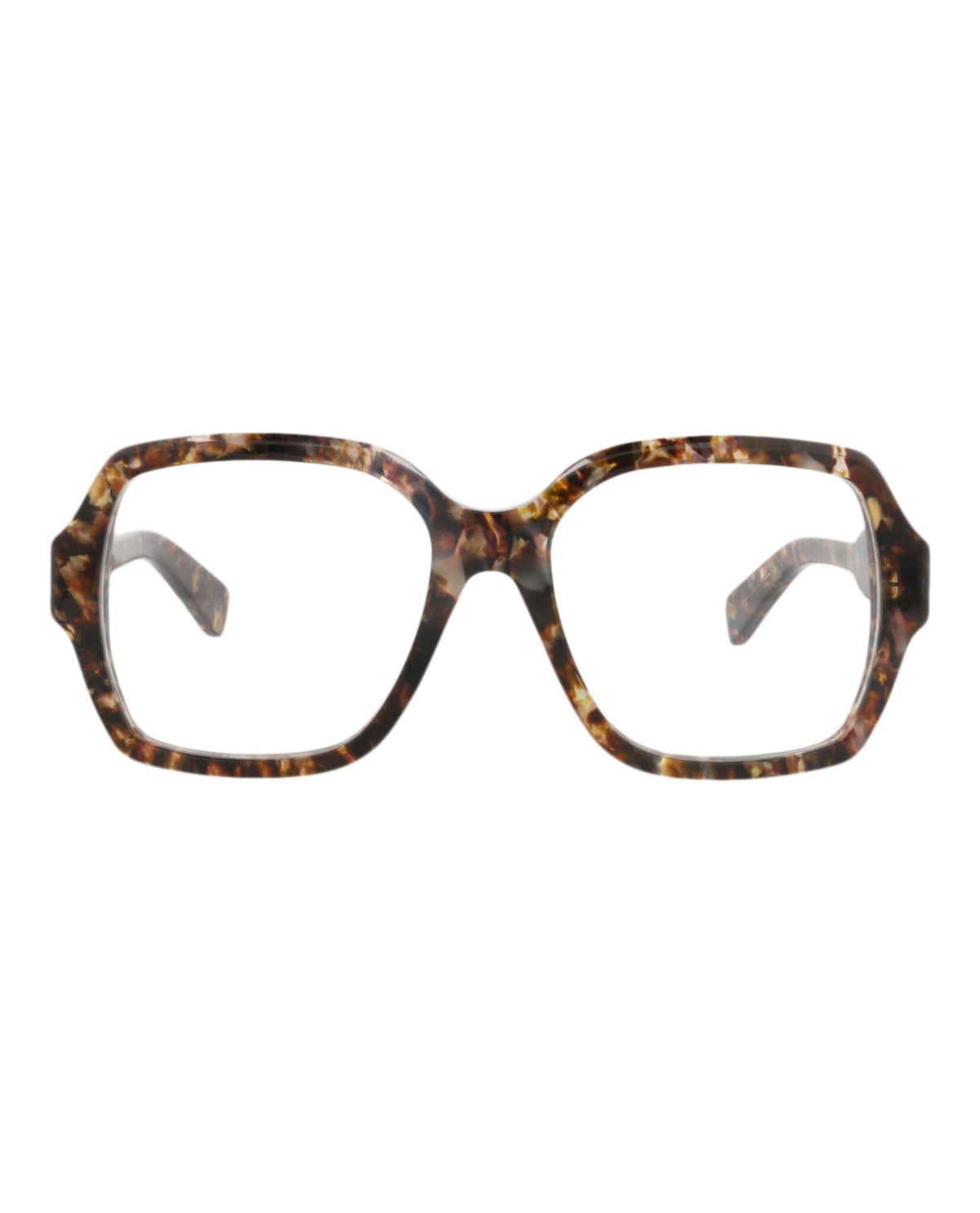Chloé Womens Square/Rectangle Havana Havana Transparent Fashion Designer Eyewear