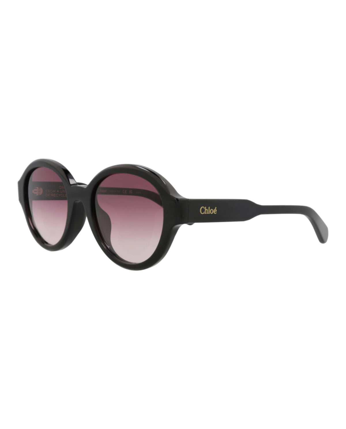 Chloé Womens Round/Oval Black Black Red Fashion Designer Eyewear
