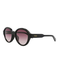 Chloé Womens Round/Oval Black Black Red Fashion Designer Eyewear