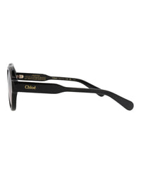 Chloé Womens Round/Oval Black Black Red Fashion Designer Eyewear