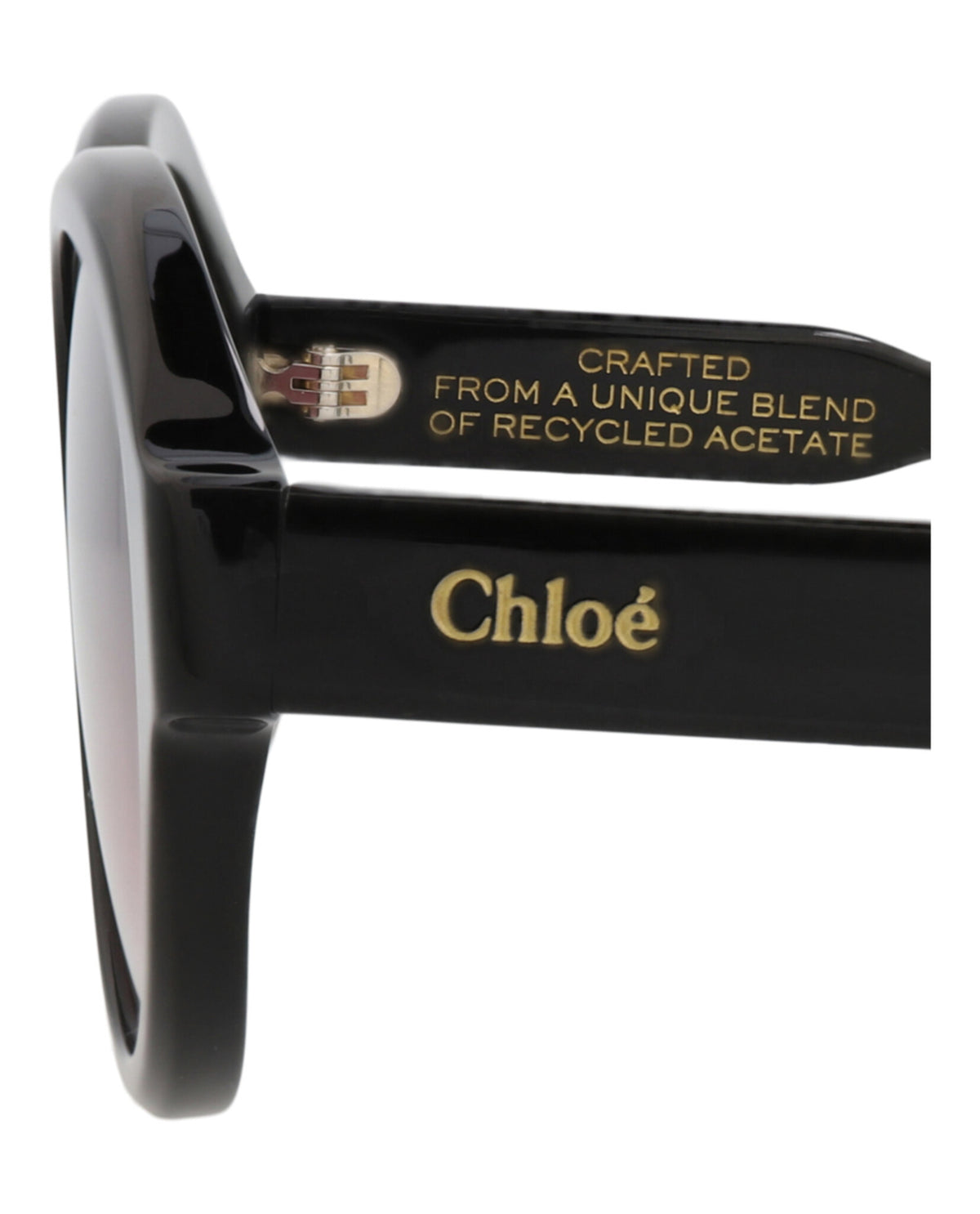 Chloé Womens Round/Oval Black Black Red Fashion Designer Eyewear