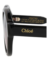 Chloé Womens Round/Oval Black Black Red Fashion Designer Eyewear