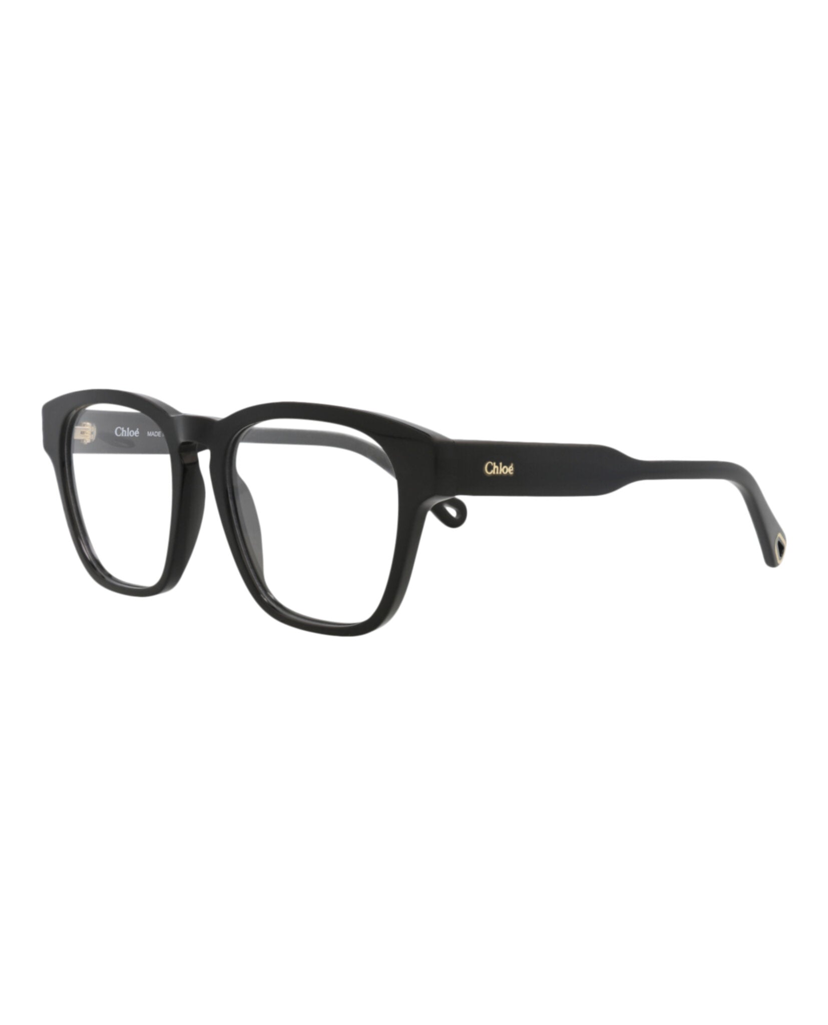 Chloé Chloé Womens Square/Rectangle Black Black Transparent Fashion Designer Eyewear