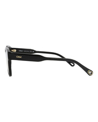 Chloé Chloé Womens Square/Rectangle Black Black Transparent Fashion Designer Eyewear